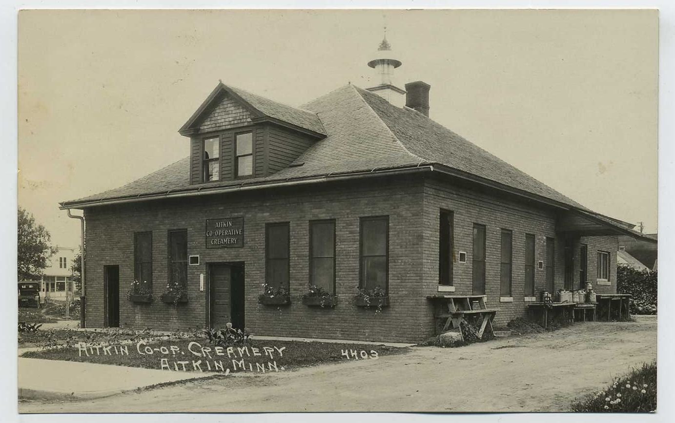 The Aitkin Cooperative Land O'Lakes Creamery, circa 1920s.